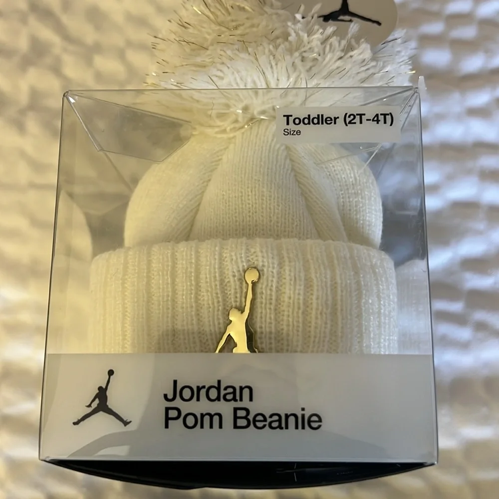 NWT Jordan Toddler Pom Beanie, 2T-4T